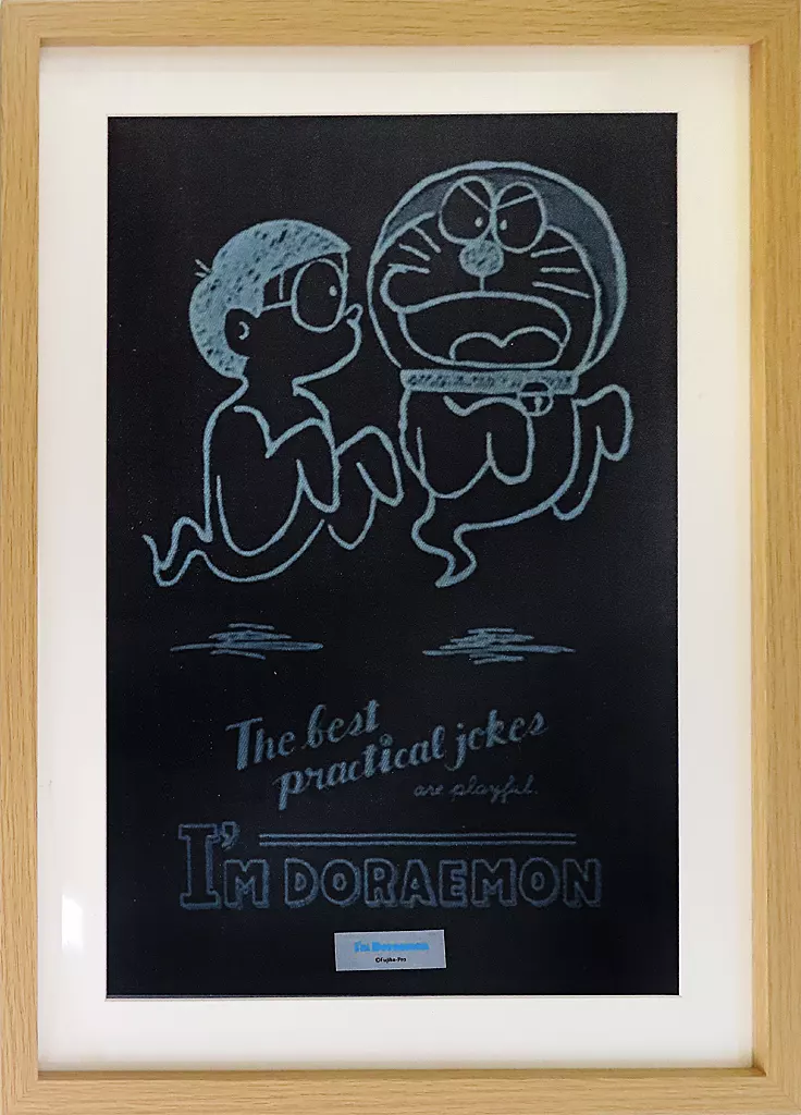 雑貨　ドラえもん＆のび太(ゴースト) デニムアート 「I’m Doraemon(アイム・ドラえもん)」 シャンブルオンラインストア限定