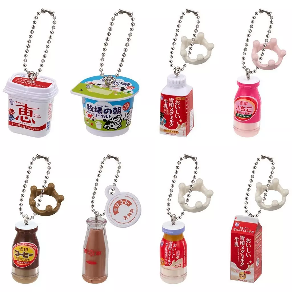 全8種セット 「雪印メグミルク ミニチュアチャーム ～乳飲料＆ヨーグルトシリーズ～」