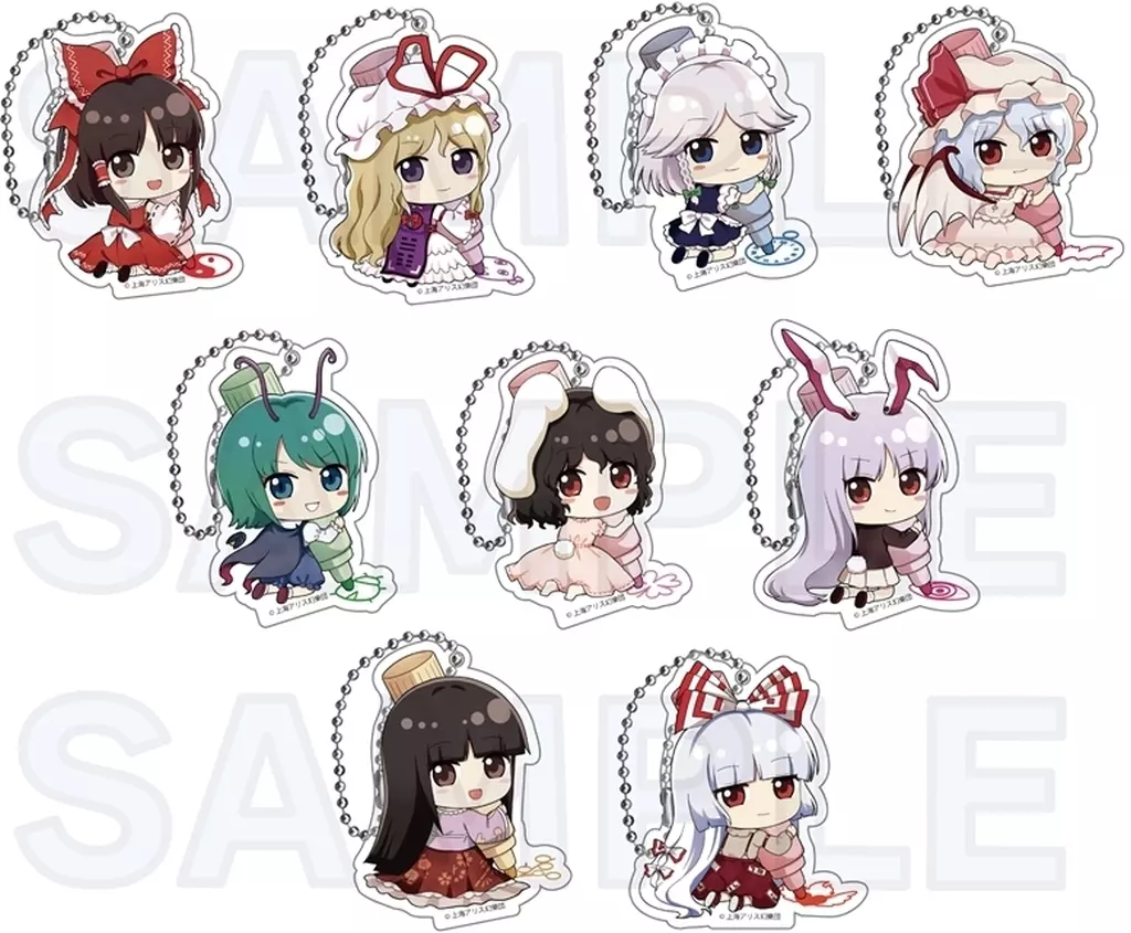 全9種セット 「東方Project 東方永夜抄～ Imperishable Night. トレーディングアクリル おえかきっちょver. Aボックス」