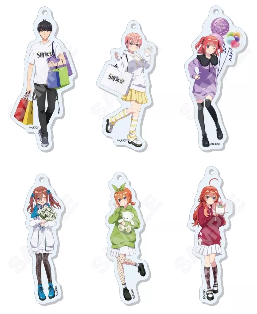 全6種セット 「五等分の花嫁∽×中野区 五周年祭 アクリル BOX A(等身)」
