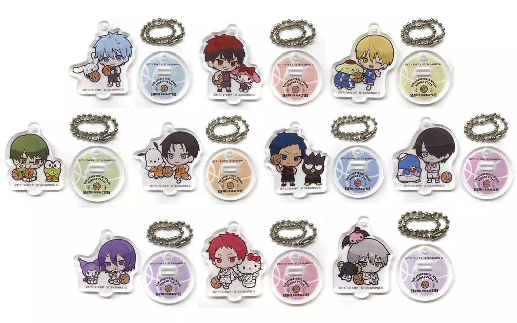 全10種セット 「黒子のバスケ×サンリオキャラクターズ PremiumShop ミニアクリルスタンド」