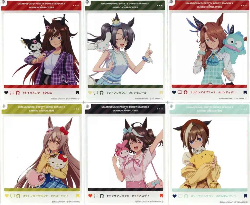 全6種セット 「ウマ娘 プリティーダービー Season 3×サンリオキャラクターズ PremiumShop おでかけアクリル」