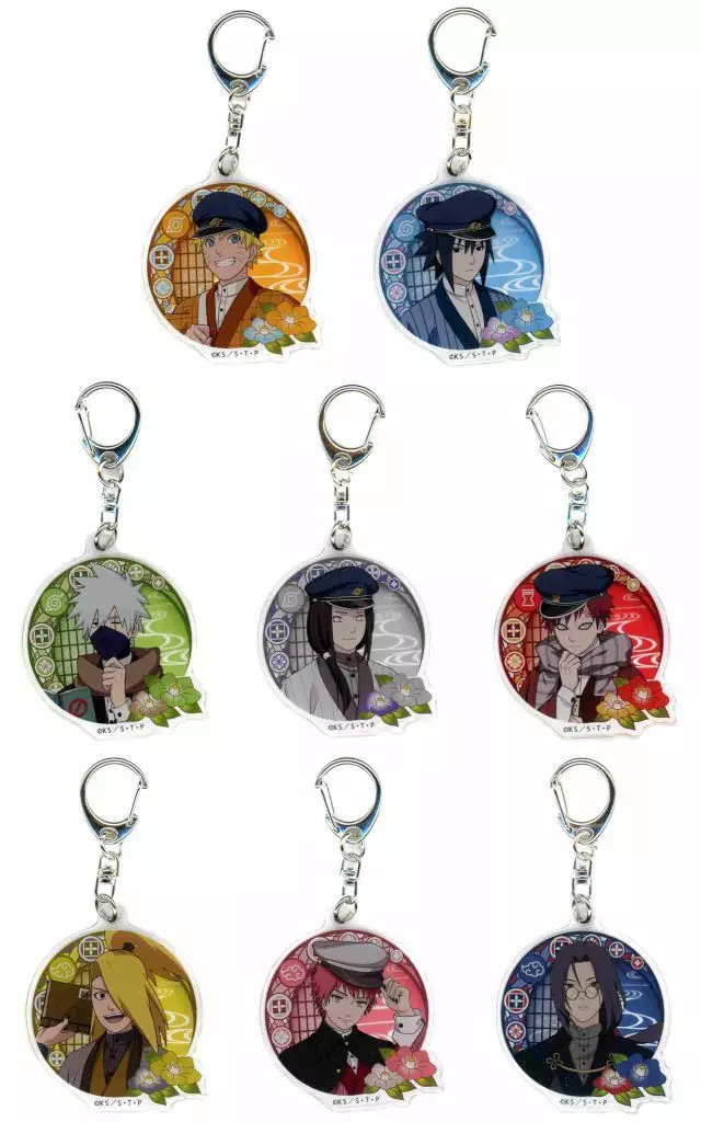 全8種セット 「NARUTO -ナルト- 疾風伝 書生テーマ TSUTAYA POP UP SHOP トレーディングアクリル 書生風ver.」