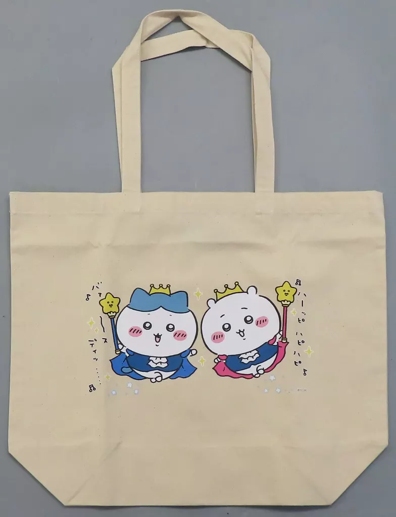 ちいかわ＆ハチワレ ちいかわ＆ハチワレ誕生日 トート ナチュラル Lサイズ 「ちいかわ なんか小さくてかわいいやつ」