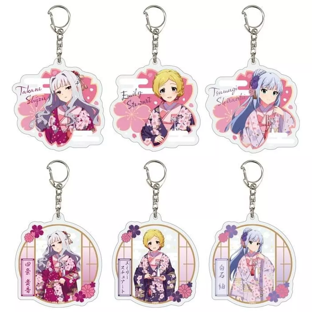 全6種セット 「アイドルマスター ミリオンライブ! アクリル 05.桜の和装ver.(描き下ろしイラスト)」