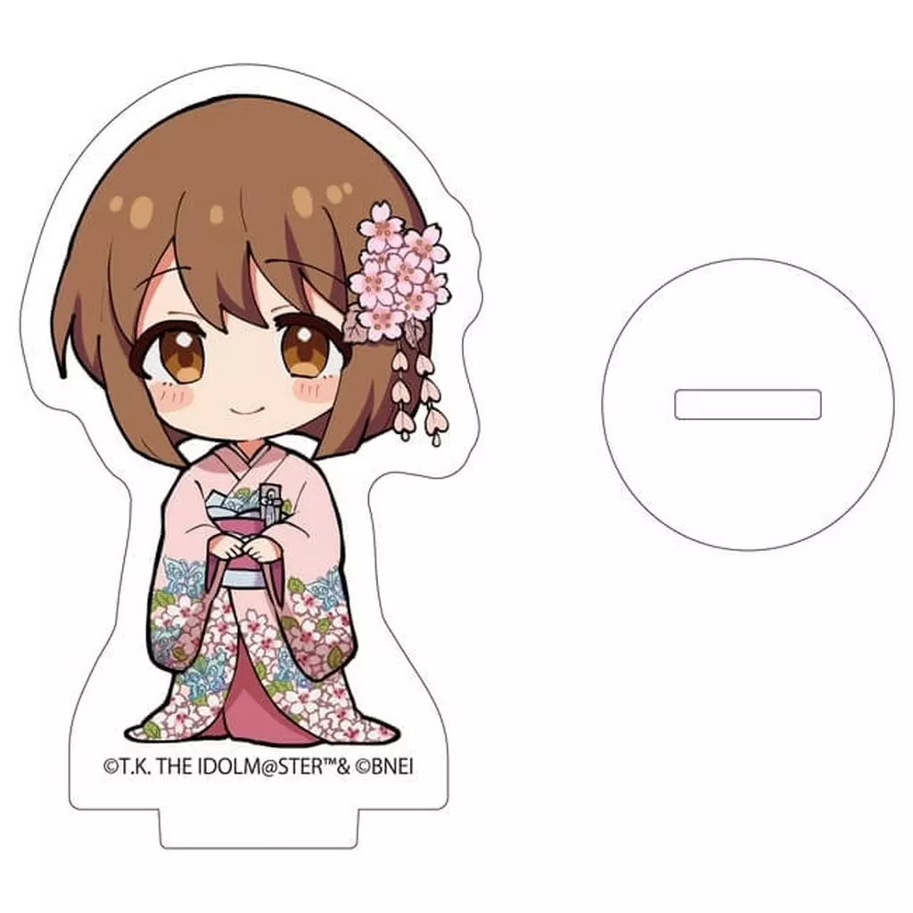 萩原雪歩 「アイドルマスター ミリオンライブ! アクリルぷちスタンド 01.桜の和装ver.(ミニキャライラスト)」