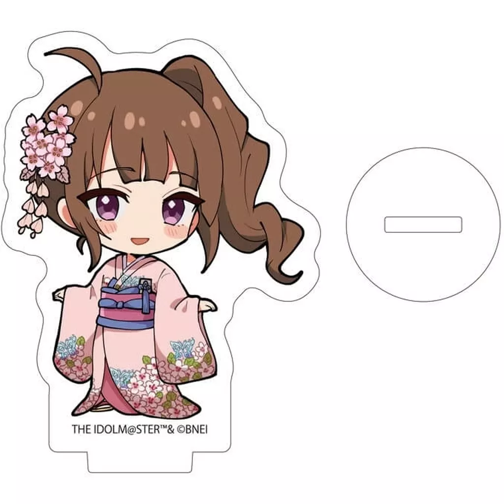 横山奈緒 「アイドルマスター ミリオンライブ! アクリルぷちスタンド 01.桜の和装ver.(ミニキャライラスト)」