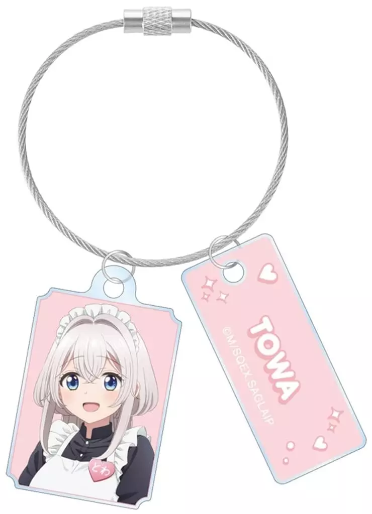 とわ 描き下ろし メイドver. 2連ワイヤーアクリル 「ワンルーム、日当たり普通、天使つき。 POP UP SHOP in AMNIBUS STORE」