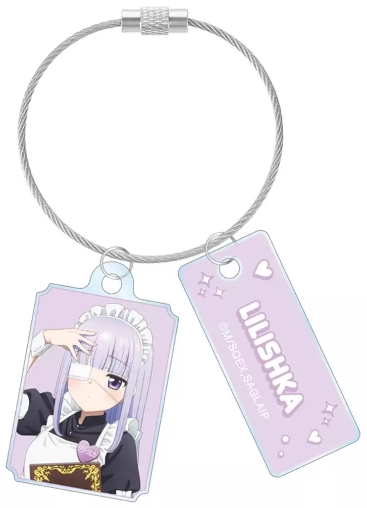 リリーシュカ 描き下ろし メイドver. 2連ワイヤーアクリル 「ワンルーム、日当たり普通、天使つき。 POP UP SHOP in AMNIBUS STORE」