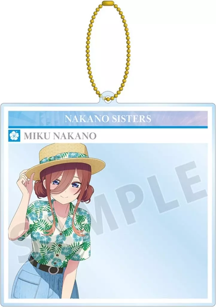 中野三玖 描き下ろし アロハシャツver. BIGアクリル 「五等分の花嫁∽ アニメイトフェア」