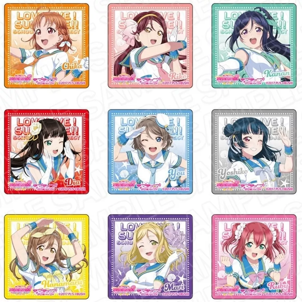全9種セット 「THEキャラCAFE心斎橋OPA店×ラブライブ!シリーズ(2024) アクリルブロック(Aqours)」