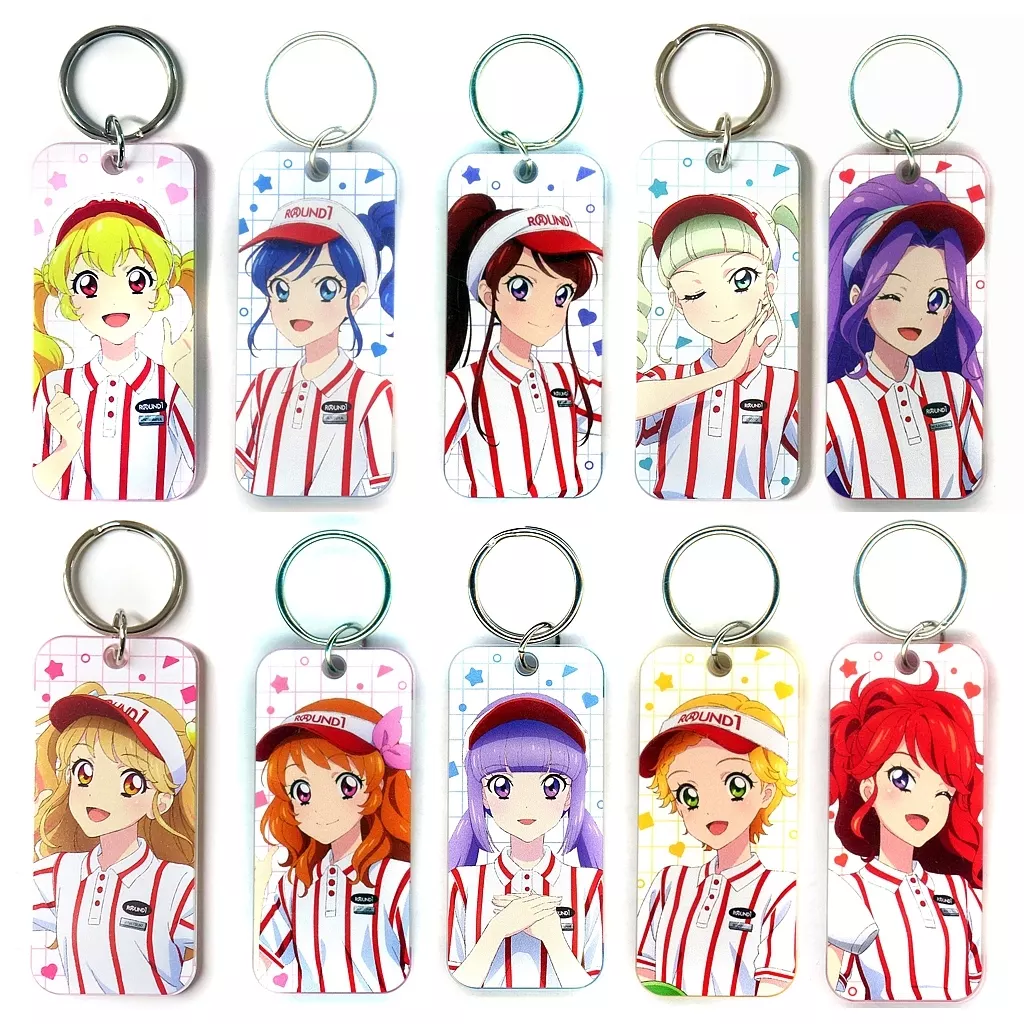 全10種セット 「アイカツ! 10th STORY ～未来へのSTARWAY～×ROUND1 描き下ろし ROUND1ver. トレーディングアクリルキータグ」