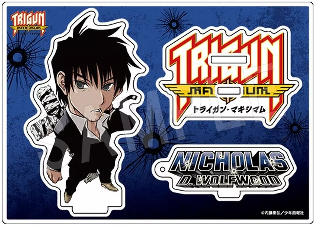 ニコラス・D・ウルフウッド 2wayアクリルスタンド 描き下ろしミニキャラVer. 「トライガン・マキシマム×Chugai Grace Cafe」_image