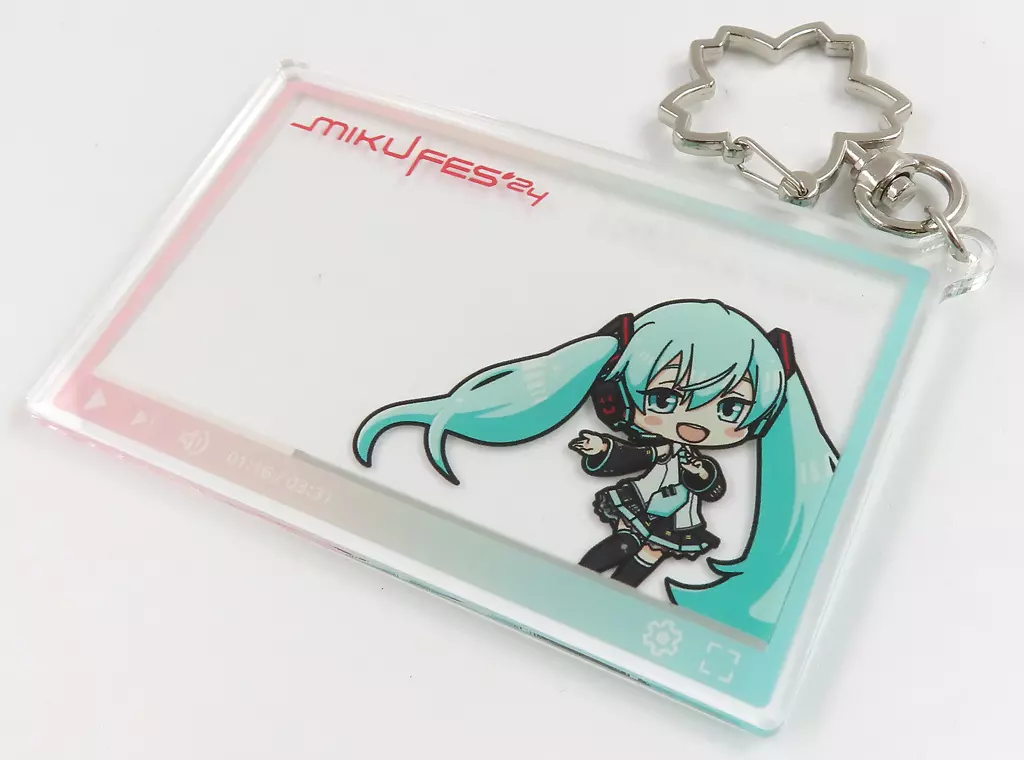 キーホルダー　初音ミク 動画サイト枠風デフォルメアクリルキーホルダー 「VOCALOID 初音ミク MIKU FES’24(春)～Happy 16th Birthday～ ミクフェスくじ」 D賞