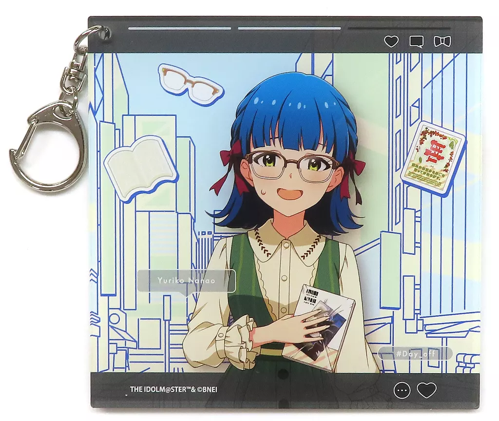七尾百合子 モチーフアクリルキーホルダー 秋葉原っぱフェスティバル 描き下ろし ver. 「アイドルマスター ミリオンライブ! シアターデイズ 7th Anniversary in AKIHABARA ～秋葉原っぱフェスティバル～」