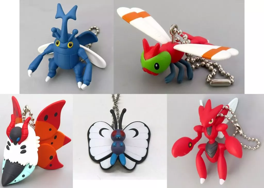 全5種セット 「ポケットモンスター フィギュアチャーム むしのさざめき」 ポケモンセンター限定