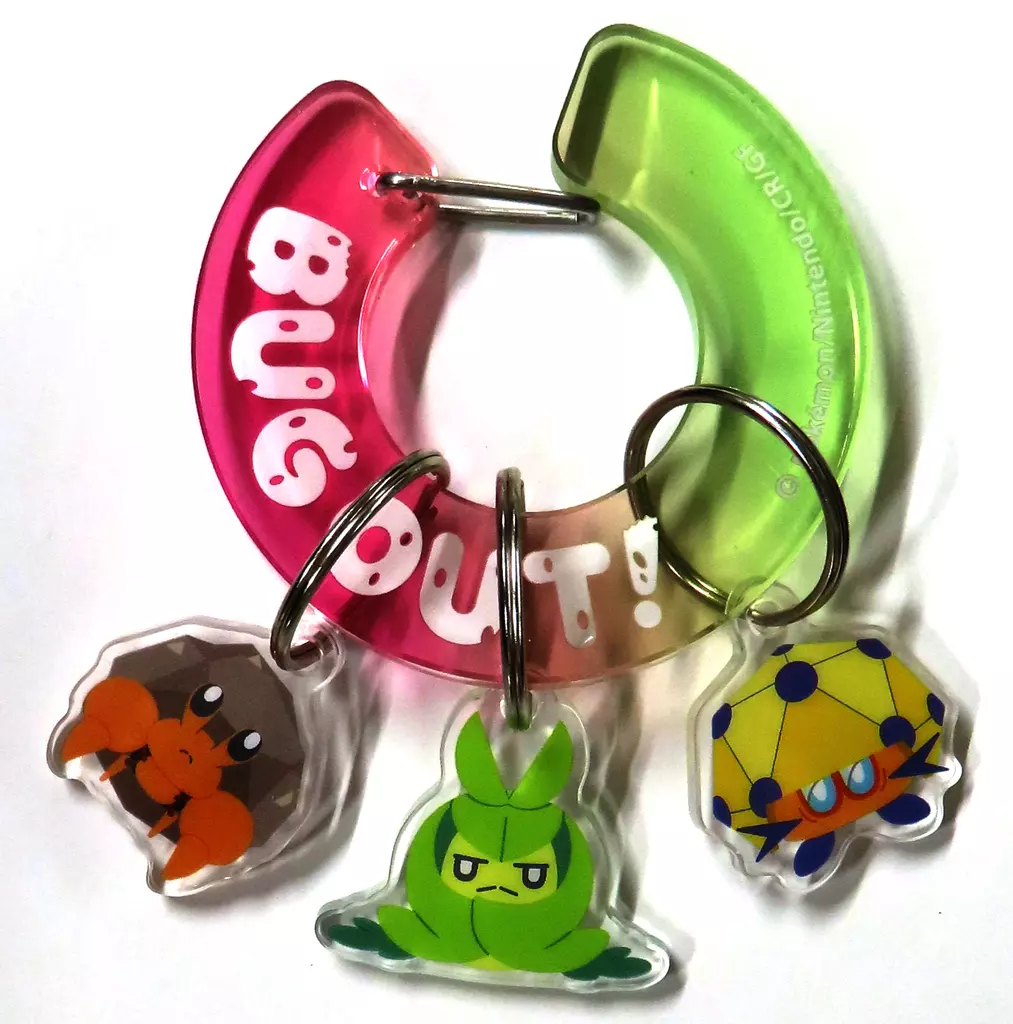 イシズマイ＆クルマユ＆レドームシ 「ポケットモンスター アクリルカラビナコレクション BUG OUT!」 ポケモンセンター限定