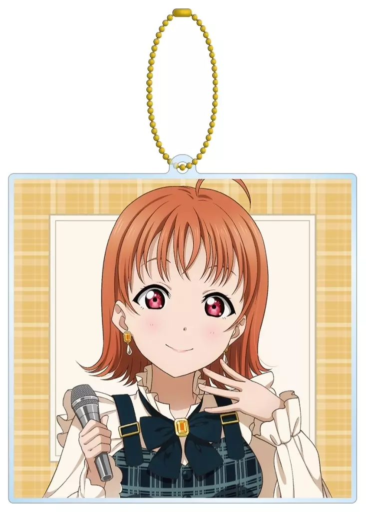 高海千歌 描き下ろし チェックワンピース衣装ver. BIGアクリル 「ラブライブ!サンシャイン!!」