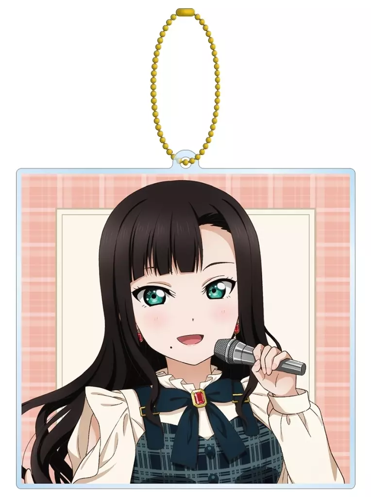 黒澤ダイヤ 描き下ろし チェックワンピース衣装ver. BIGアクリル 「ラブライブ!サンシャイン!!」