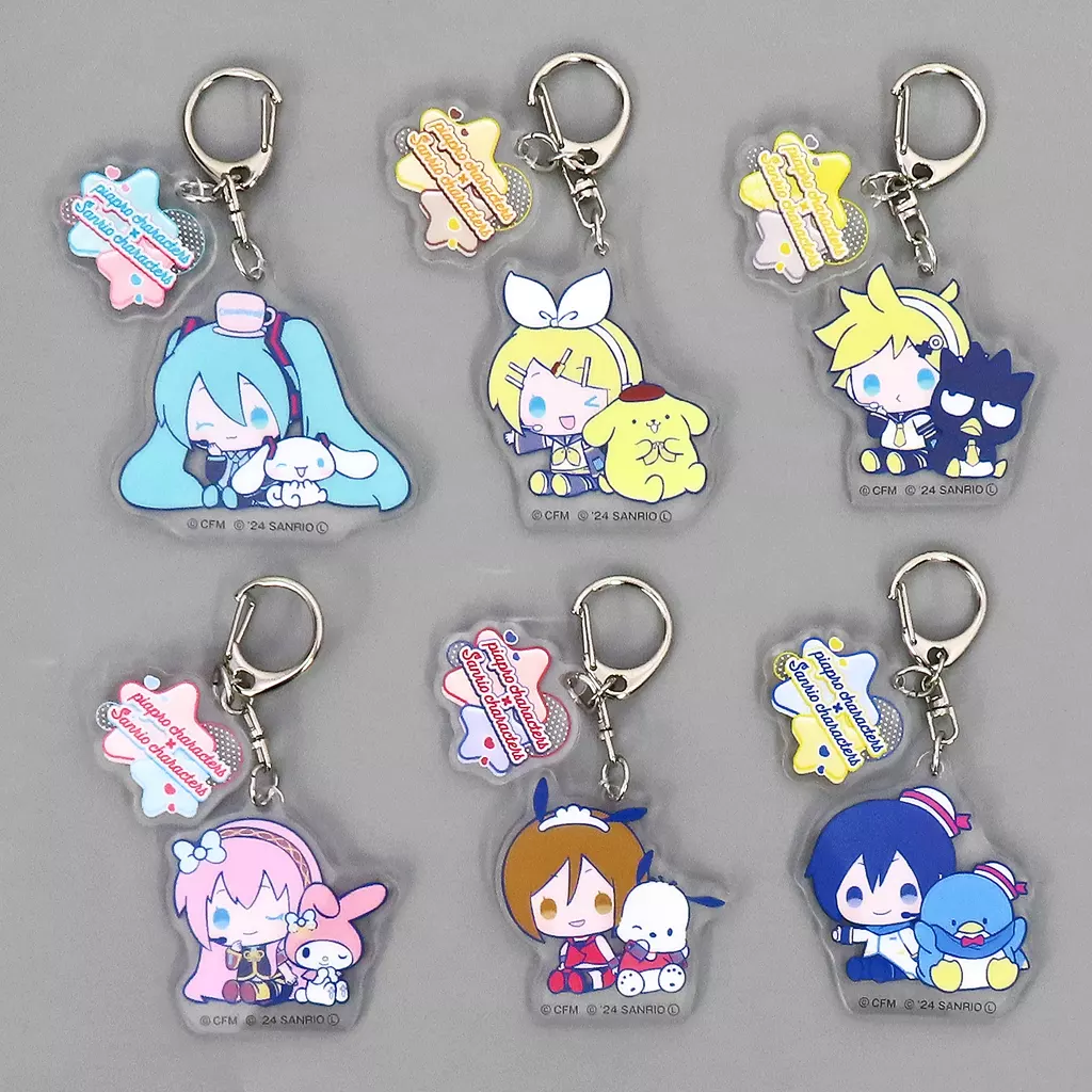 全6種セット 「ピアプロキャラクターズ×サンリオキャラクターズ アクリル」 ファミリーマート限定