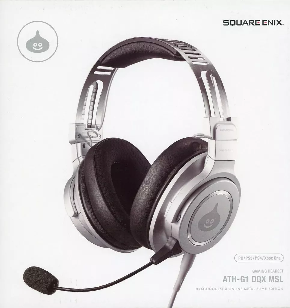 ヘッドフォン　[単品] メタルスライムエディション ゲーミングヘッドセット ATH-G1 DQX MSL 「PS4/Switchソフト ドラゴンクエストX オンライン オールインワンパッケージ version 1-7/未来への扉とまどろみの少女 アストルティア思い出宝箱DXセット」 同梱特典