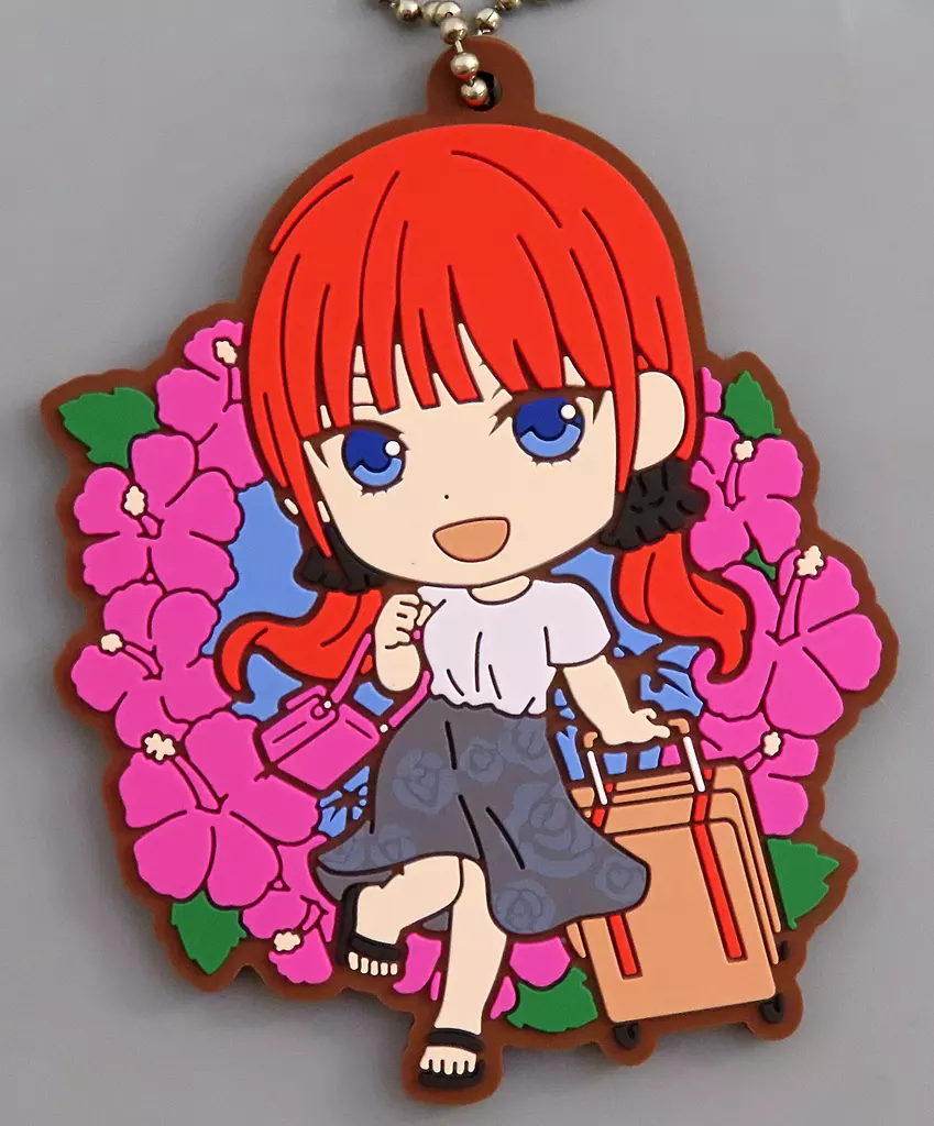 中野二乃(ハワイ旅行衣装) ラバーチャーム きゅんキャラいらすとれーしょんず 「一番くじ 五等分の花嫁∽ ～五つ子ハネムーン!!～」 I賞