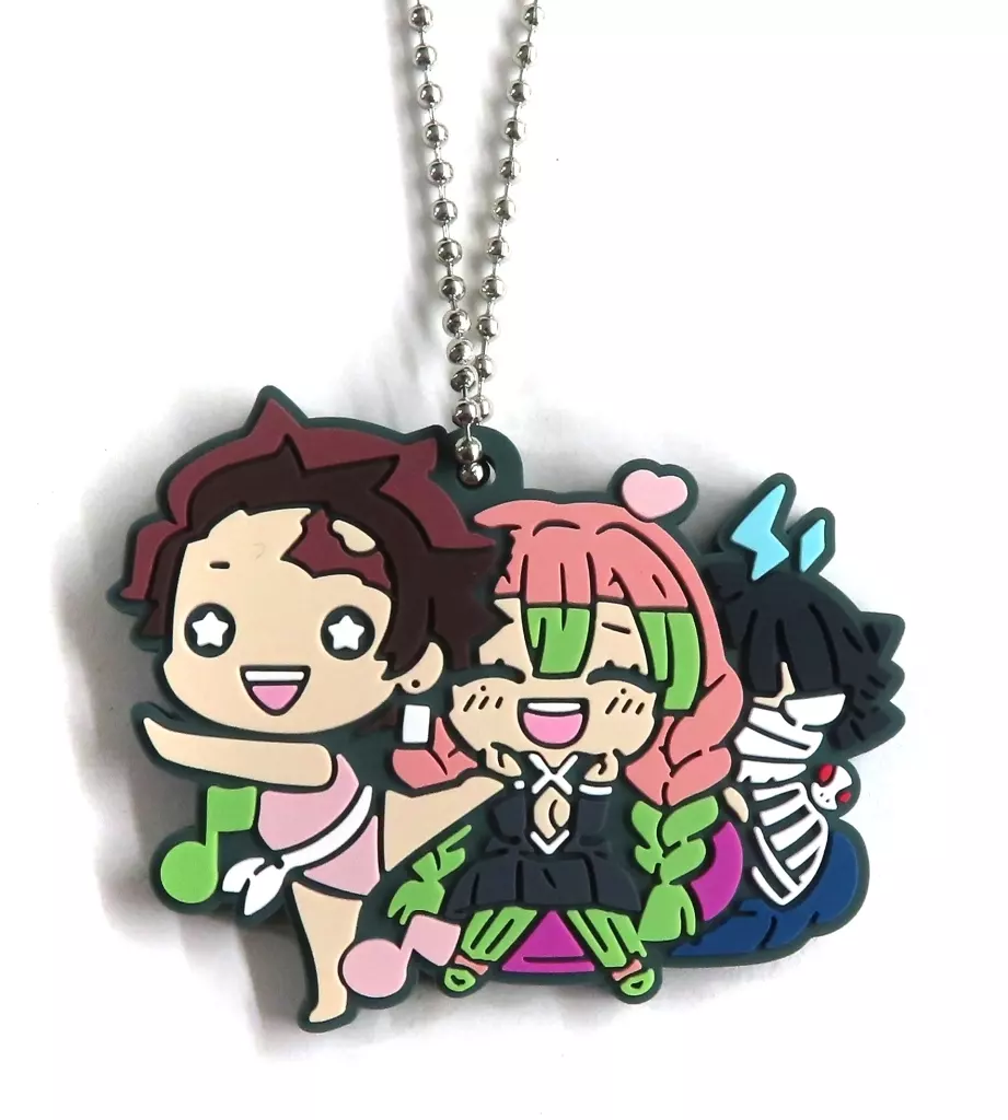 竈門炭治郎＆甘露寺蜜璃＆伊黒小芭内 「鬼滅の刃 キャラばんちょうこうラバーマスコット 拾弐ノ型」