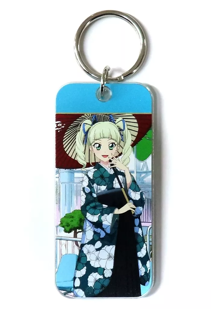 藤堂ユリカ(背景イラスト) 「アイカツ! 10th STORY ～未来へのSTARWAY～ in 浅草花やしき 描き下ろし 袴ver. トレーディングアクリルキータグ」