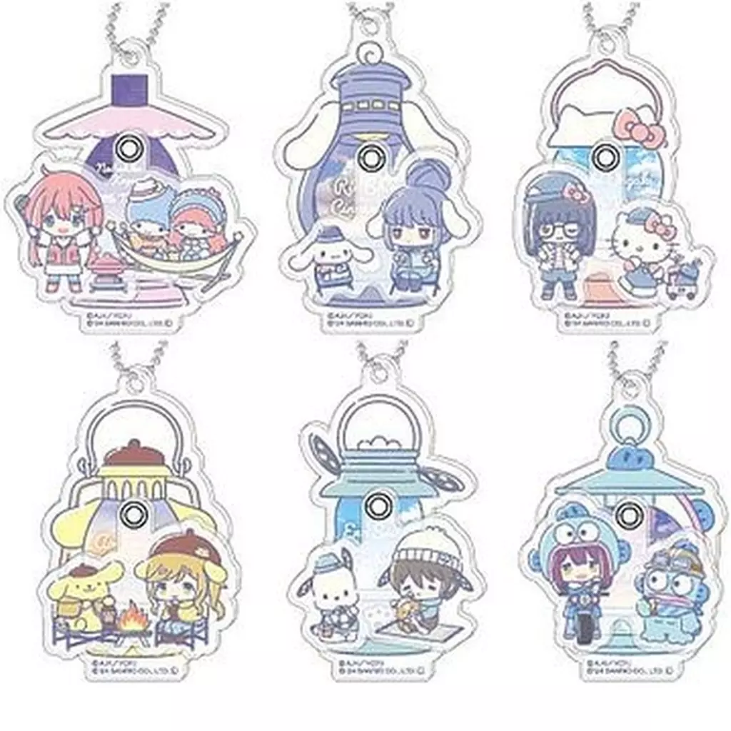 全6種セット 「ゆるキャン△ SEASON３×サンリオキャラクターズ ぷらぷらアクリル」