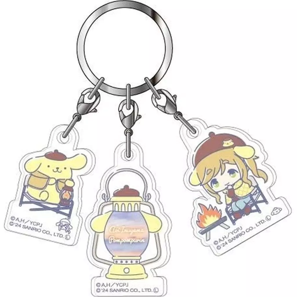 犬山あおい×ポムポムプリン 3連アクリル 「ゆるキャン△ SEASON３×サンリオキャラクターズ」