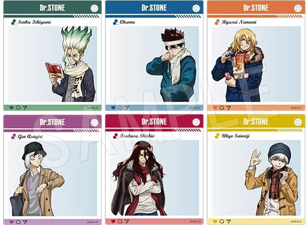 全6種セット 「Dr.STONE トレーディングSNS風アクリル 冬の待ち合わせVer.」