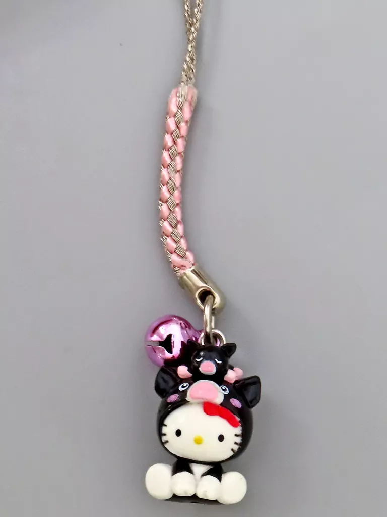 ハローキティ(黒豚) 根付けマスコット(ピンク) 「ハローキティ」 鹿児島限定