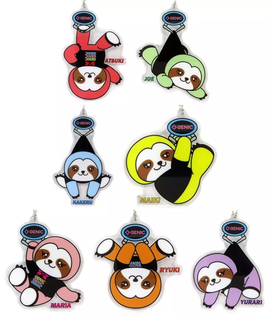 全7種セット ANIMAL COORDY UFOつままれアクリルキーチェーン 「GENIC」