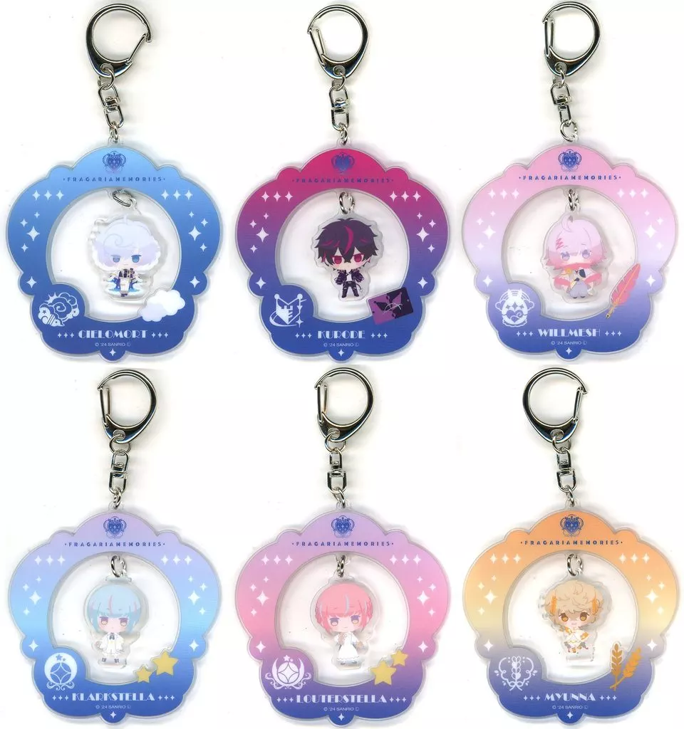 全6種セット ゆらゆらアクリルチャーム～ブルーブーケ～ 「フラガリアメモリーズ」