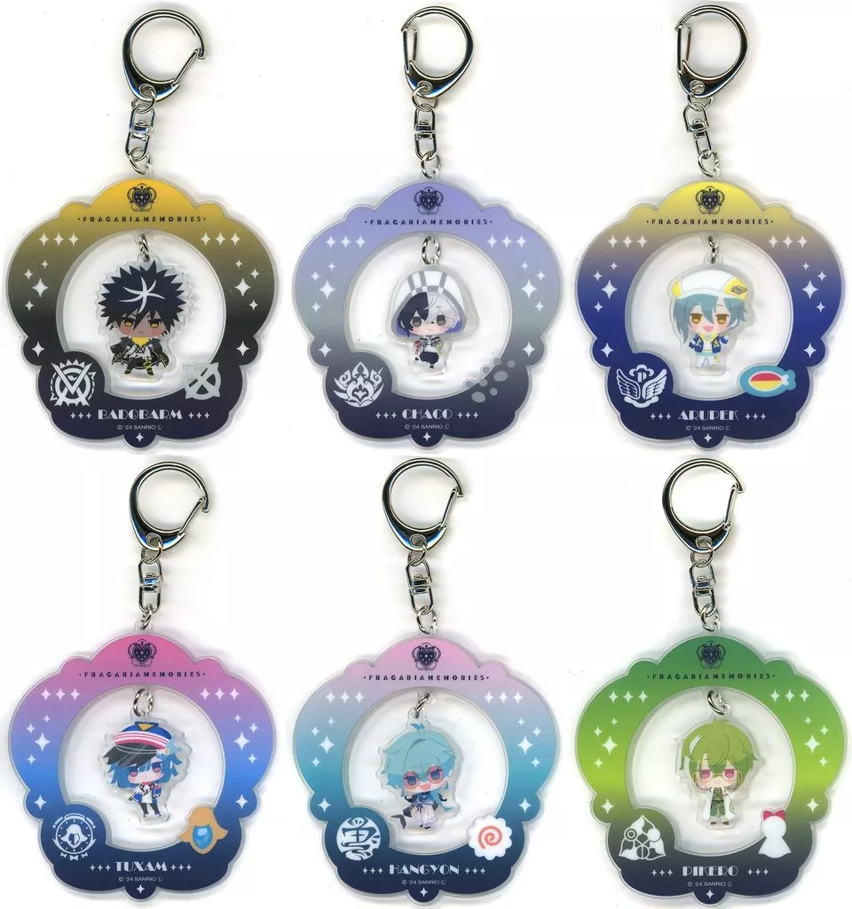 全6種セット ゆらゆらアクリルチャーム～ノワールブーケ～ 「フラガリアメモリーズ」