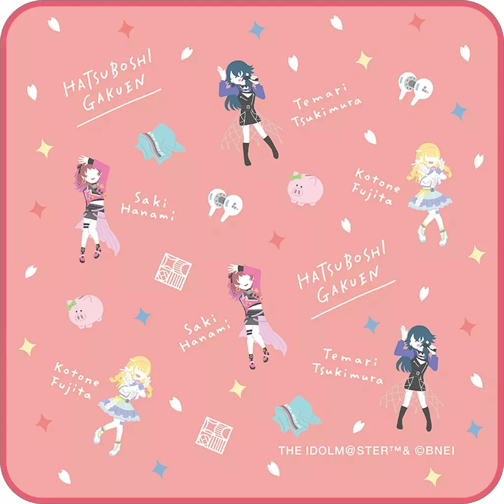 A.ピンク ハンドタオル ゆるパレット 「学園アイドルマスター」