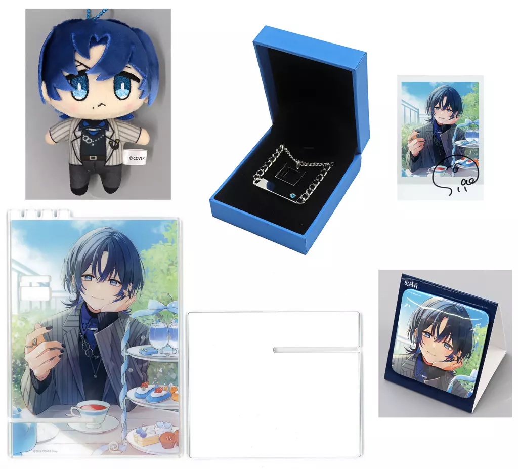 火威青 誕生日記念フルセット(火威青直筆サイン入りチェキ風ブロマイドカード付き) 「バーチャルYouTuber ホロライブ DEV_IS 火威青 誕生日記念2024」