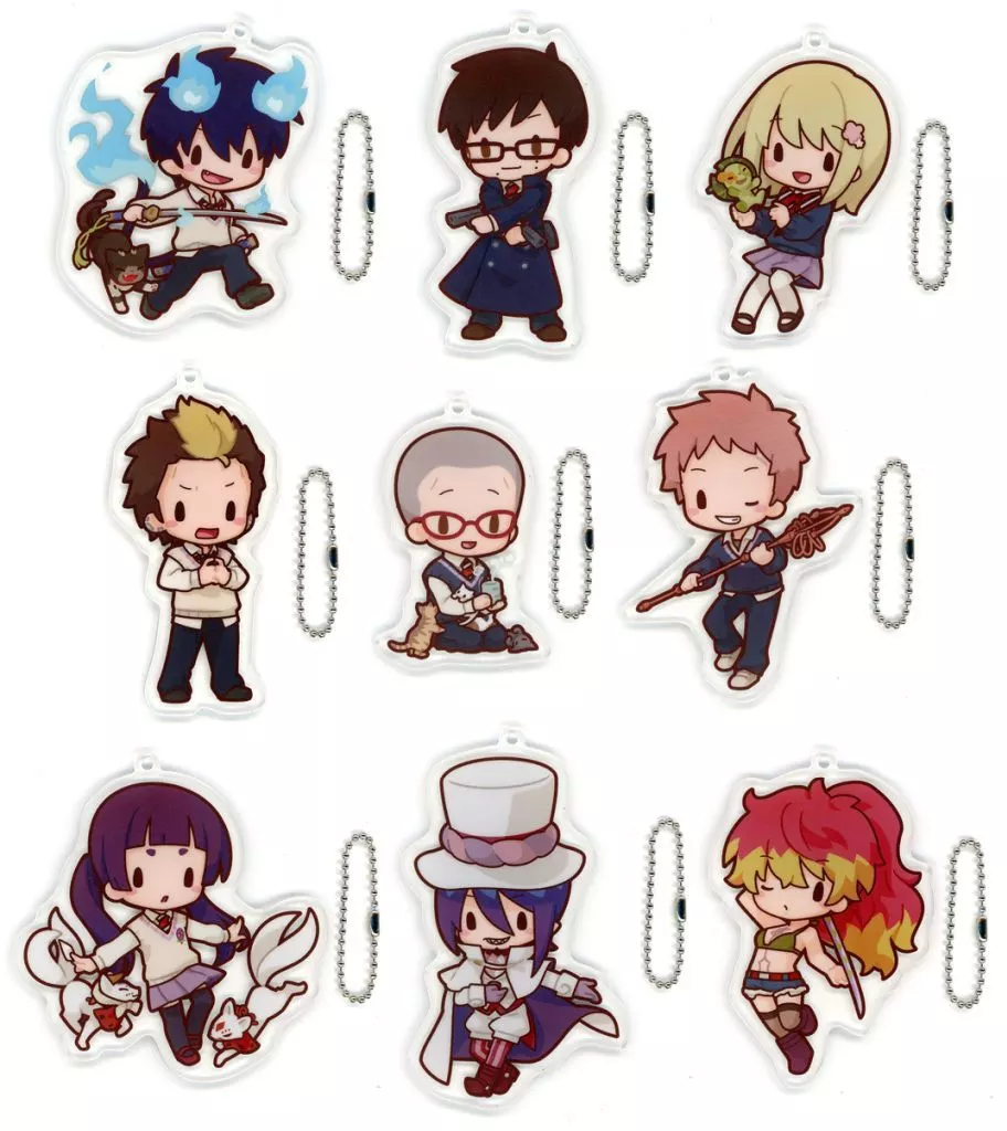 全9種セット ふわぷちアクリルキーチェーン 「青の祓魔師 島根啓明結社篇」