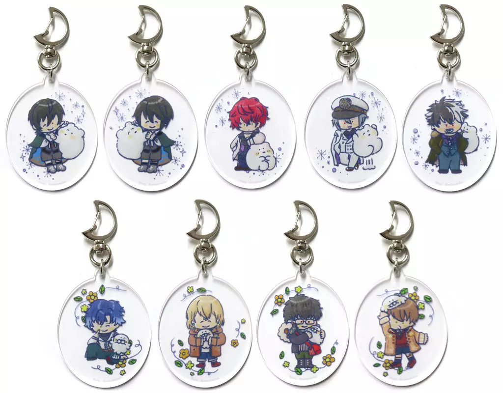 全9種セット 「魔法使いの約束×もくもくちゃん POP UP SHOP in 東京キャラクターストリート by eeo 月型ナスカン付きアクリル」