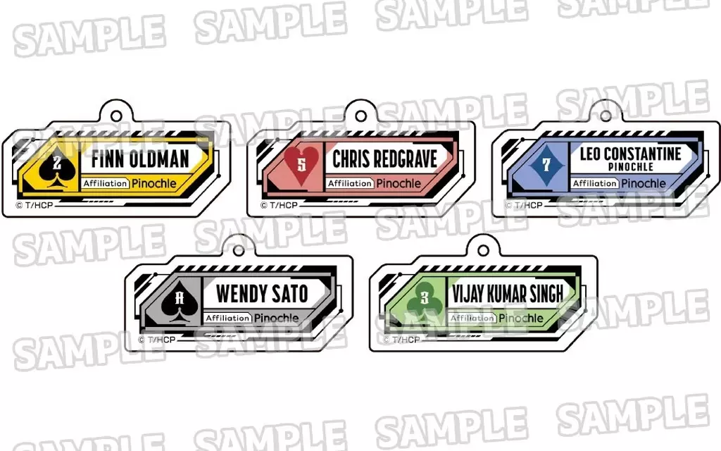 全5種セット 「HIGH CARD ネームアクリルチャームコレクション」