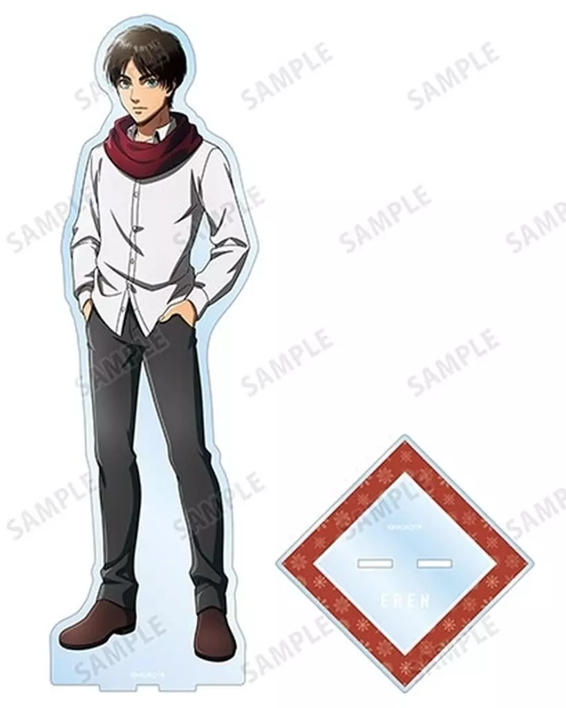 エレン・イェーガー 描き下ろし マフラー着用ver. 特大アクリルスタンド 「進撃の巨人」_image