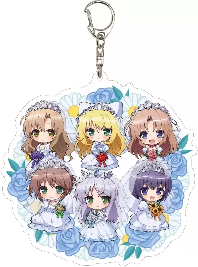 01.集合デザイン ウェディングドレスver.(ミニキャライラスト) デカアクリル 「夜明け前より瑠璃色な」