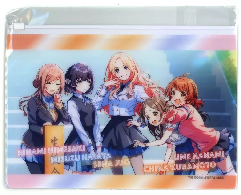 集合(5人) フラットポーチ 「学園アイドルマスター TSUTAYA POP UP SHOP」