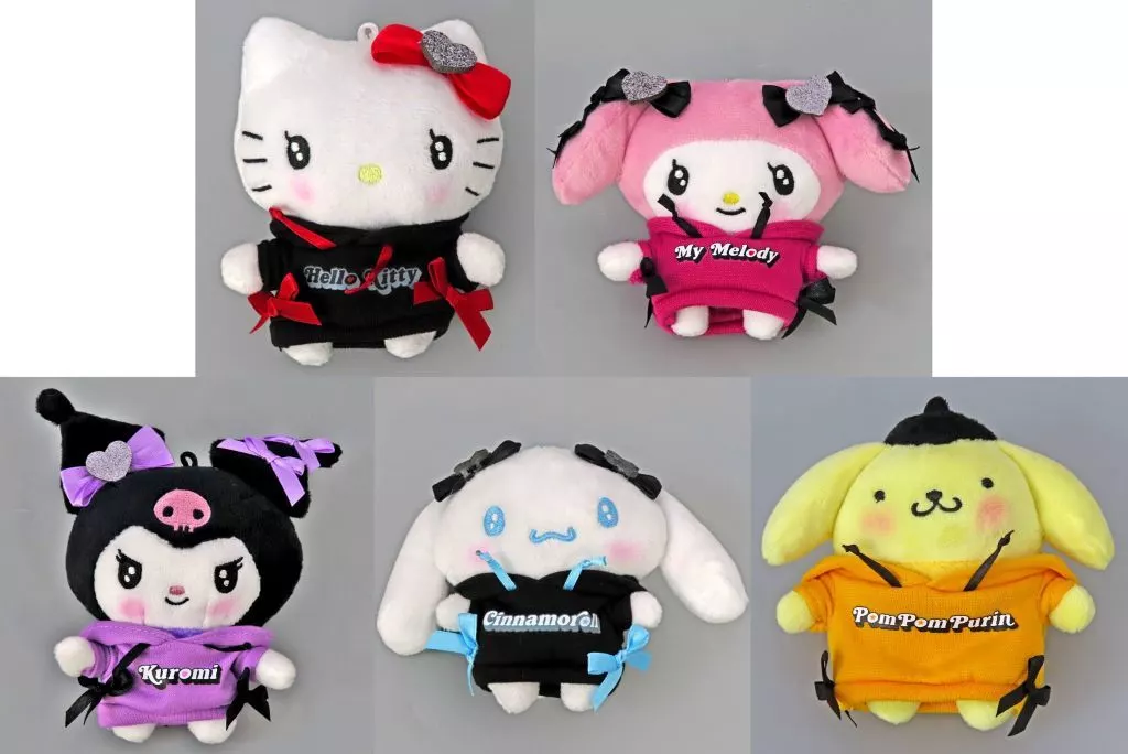 全5種セット ぬいぐるみチャーム 「Happyくじ Sanrio characters HALLOWEEN 2024」 ぬいぐるみチャーム賞