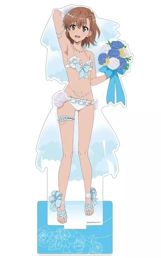 アクリルスタンド・アクリルパネル　御坂美琴(ウエディング水着) 描き下ろし特大アクリルスタンド 「とある科学の超電磁砲T」