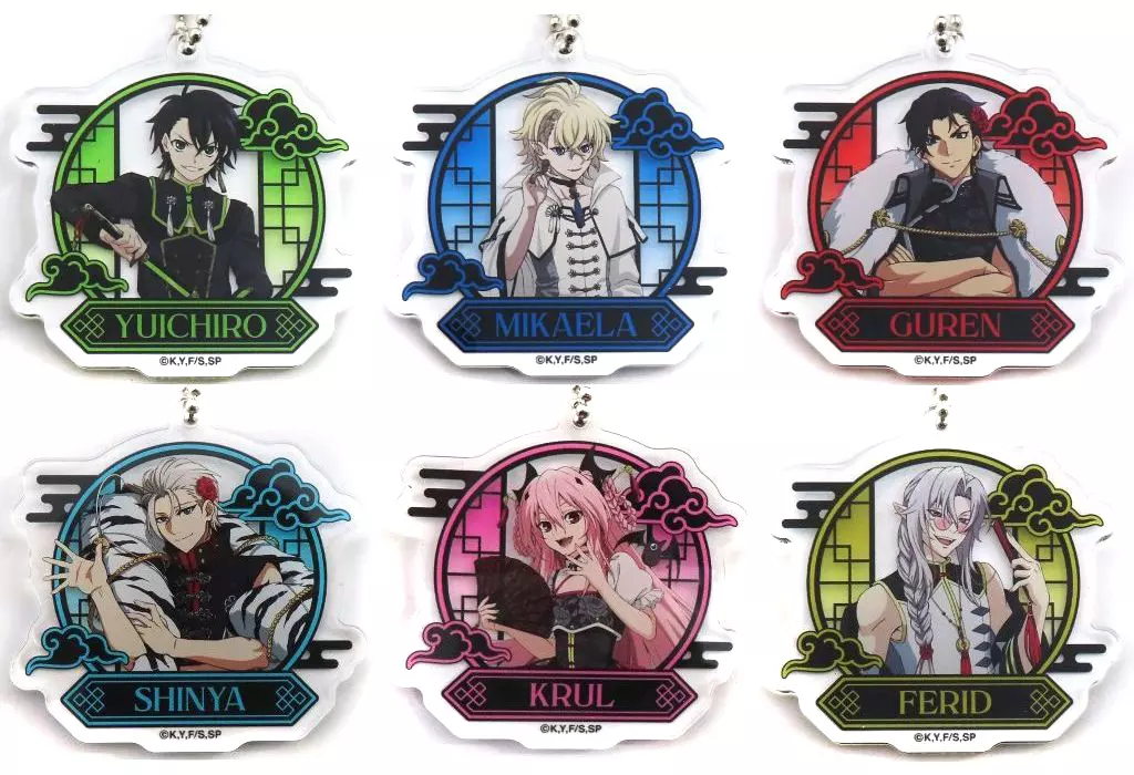 全6種セット 「終わりのセラフ POP UP SHOP 描き下ろしアクリルコレクション オリジナル衣装ver.」