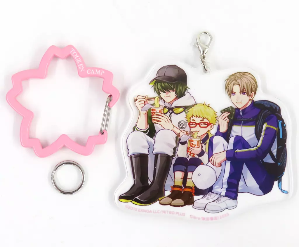 集合 オリジナル桜型カラビナ＆アクリル 「コミックス 刀剣乱舞 あうとどあ異聞 刀剣野営 2 グッズ付き特装版」 同梱特典