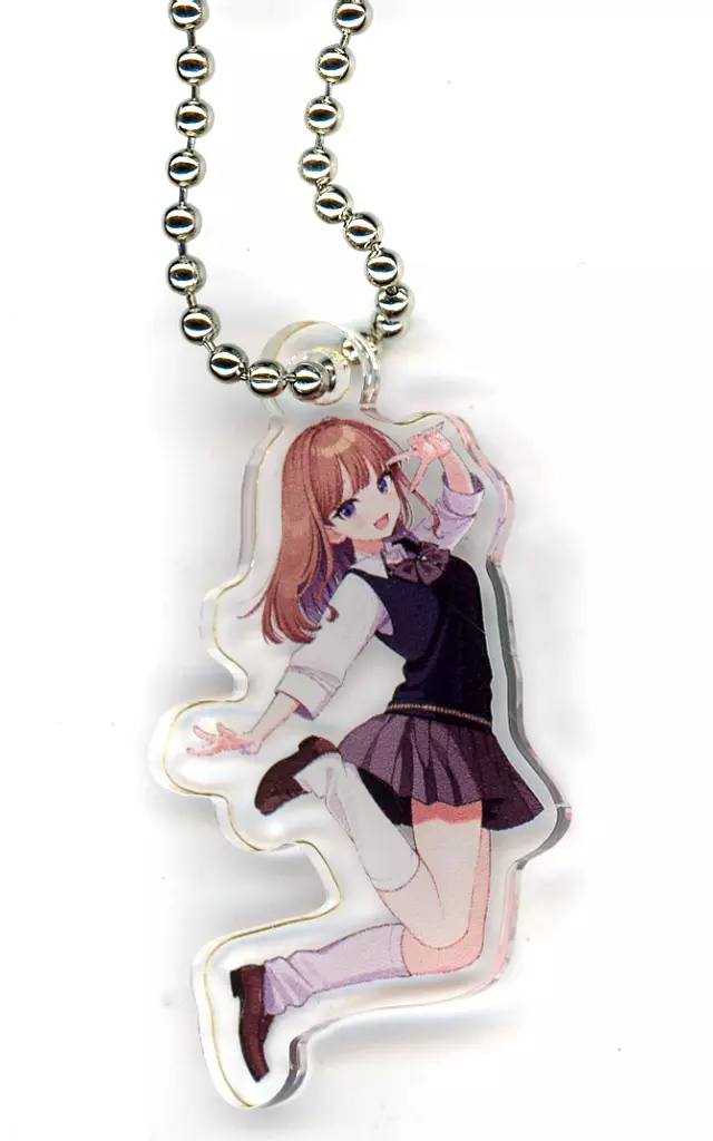 SHIGURE GIRLS(茶髪ロング) 「バーチャルYouTuber しぐれうい個展 雨を手繰る アクリル」