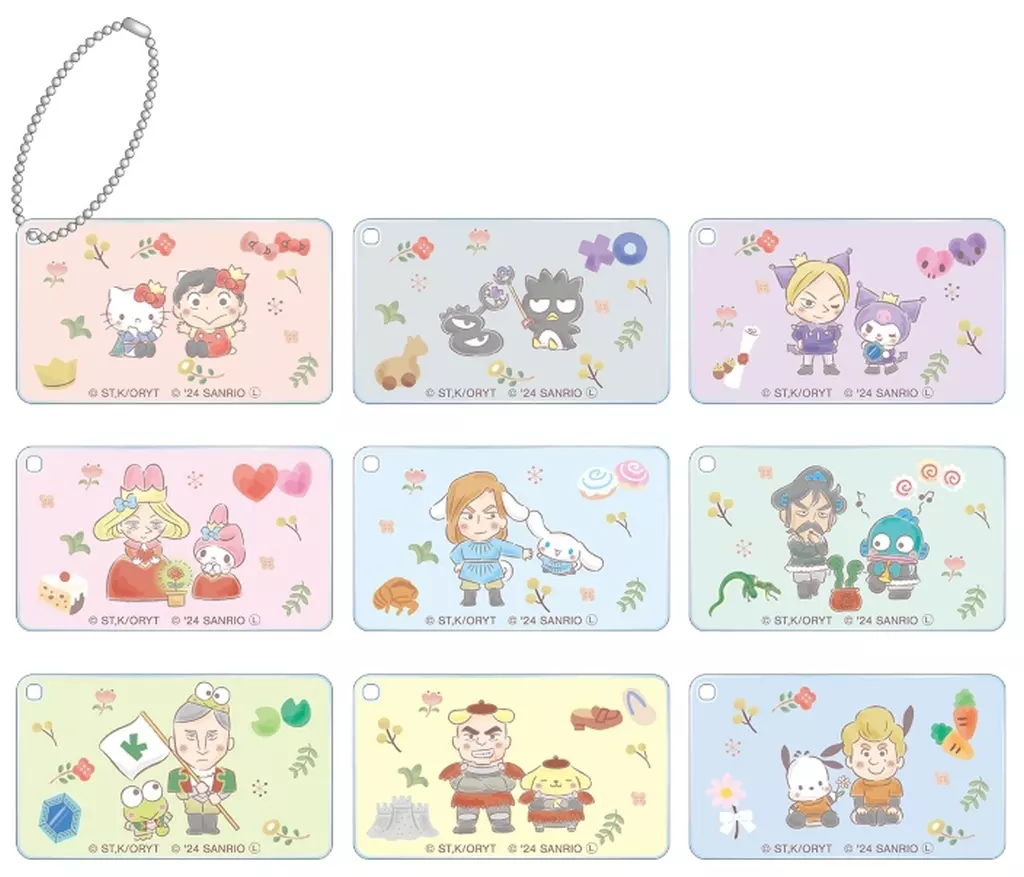 全9種セット 「王様ランキング×サンリオキャラクターズ トレーディングスクエアアクリル」