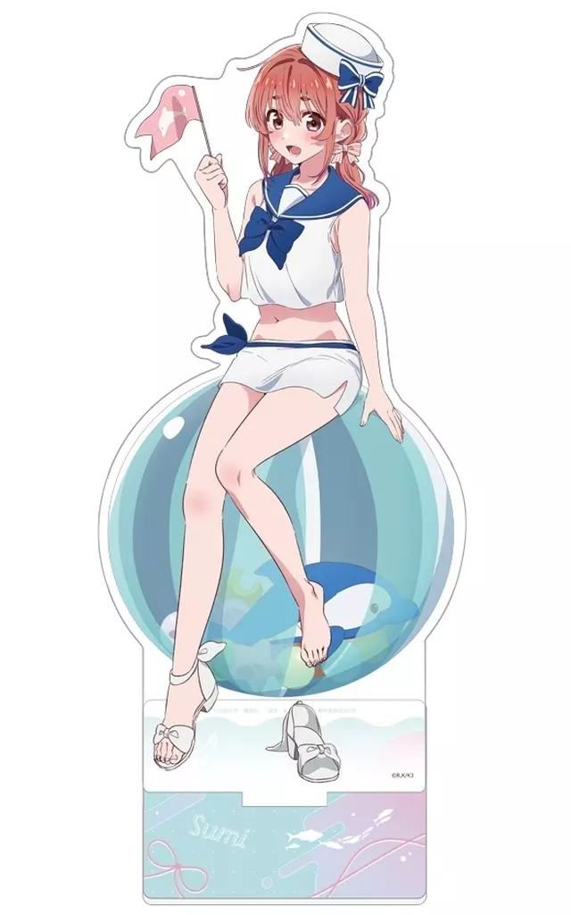 彼女、お借りします 描き下ろし特大アクリルスタンド(桜沢墨/マリンセーラー水着) 駿河屋 -<中古>桜沢墨(マリンセーラー水着) 描き下ろし特大アクリル